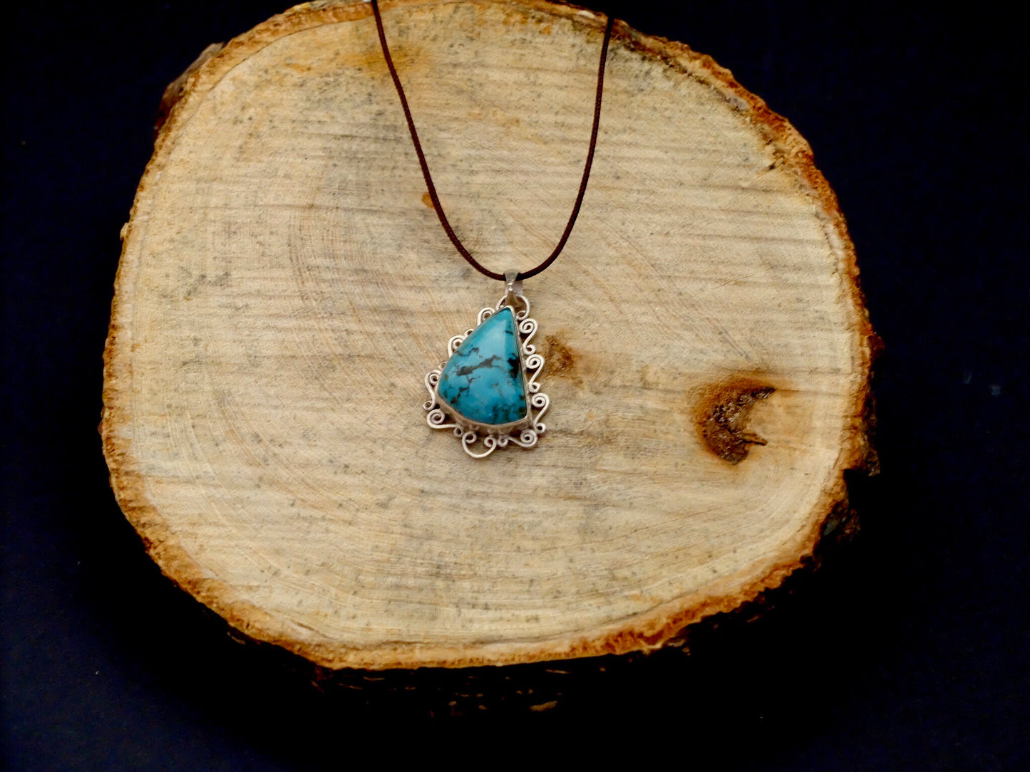 Turquoise and Silver Pendant