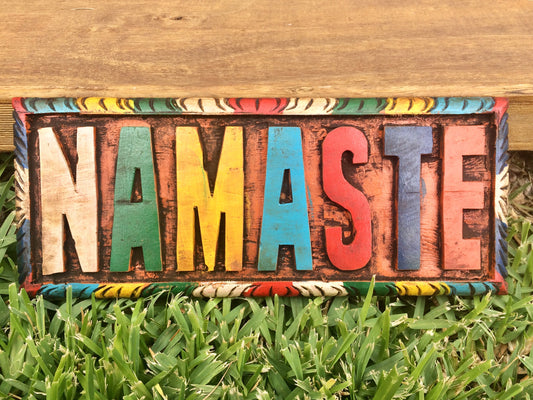 Namaste Wooden Wall Hanging