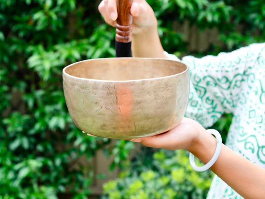 Old 'Tara' Singing Bowl - Base Note E (166 Hz)