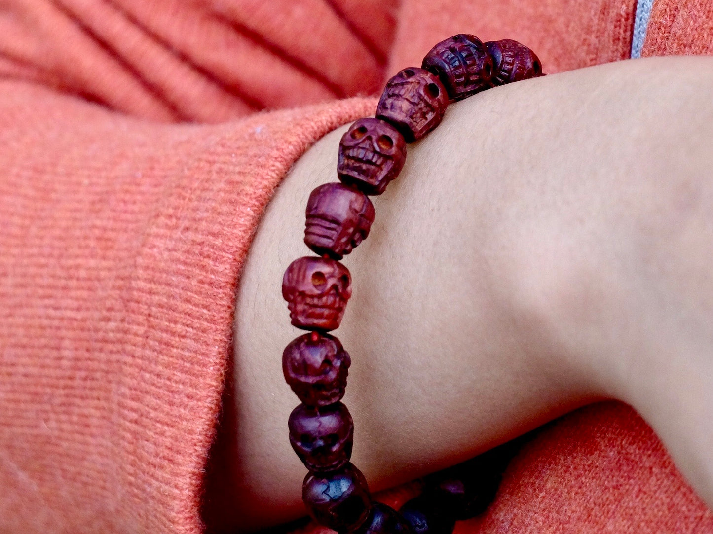 Impermanence Red Sandalwood Mala Bracelet