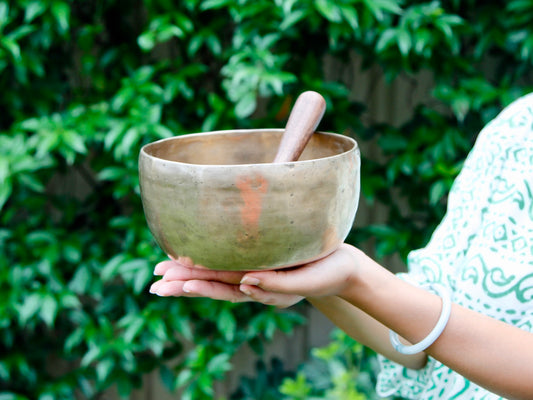 Old 'Tara' Singing Bowl - Base Note F#3 (183 Hz)