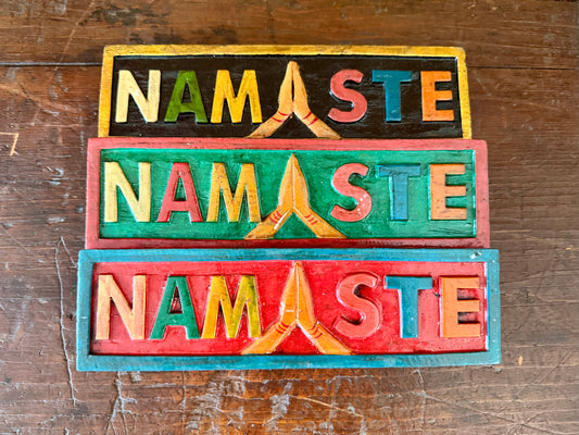 Namaste Wooden Wall Hanging