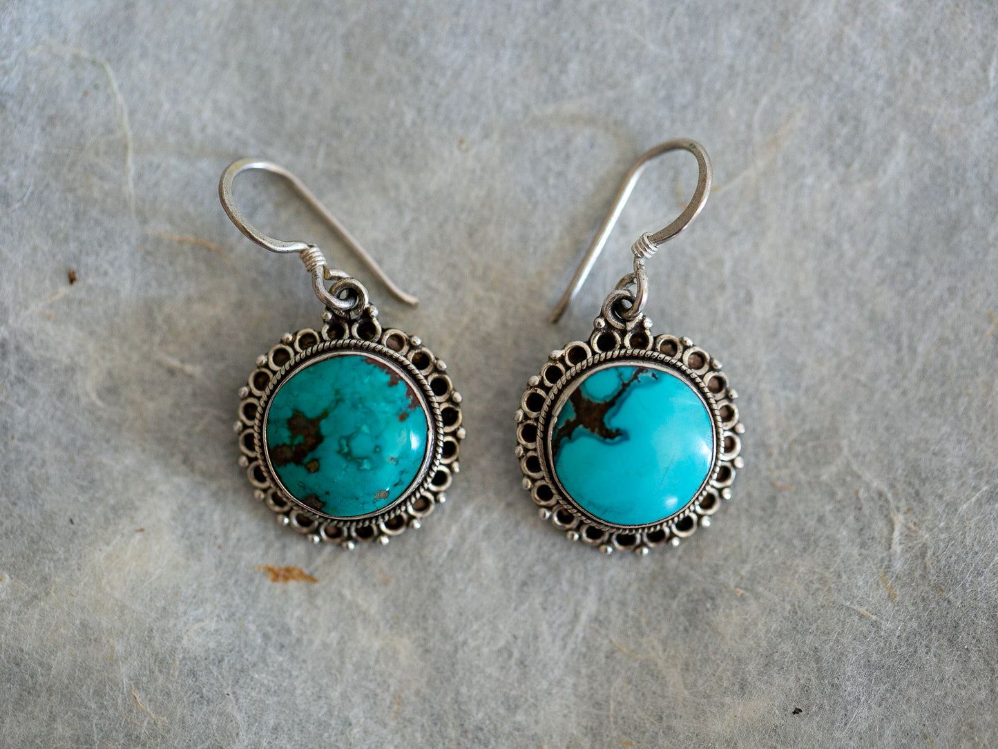 Tibetan Turquoise and Silver earring