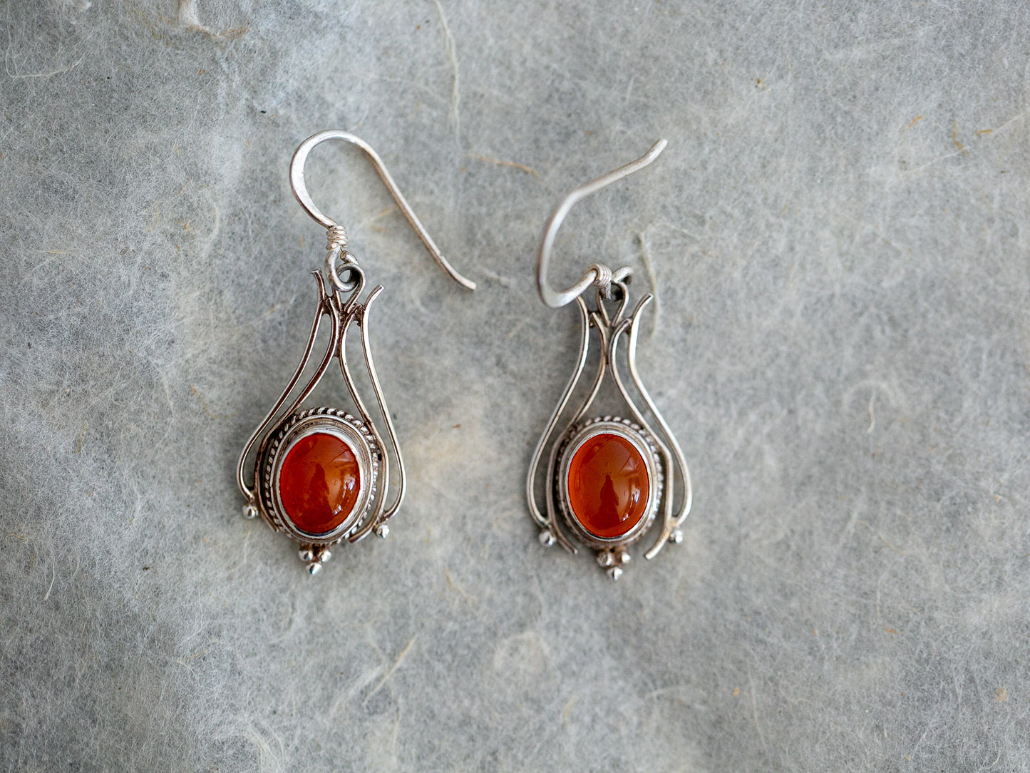 Carnelian and Sterling Silver earrings #2