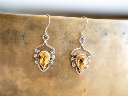 Citrine and Sterling Silver earring #2