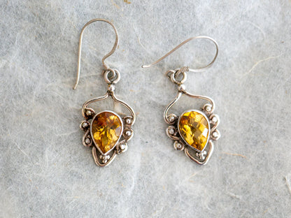 Citrine and Sterling Silver earring #2