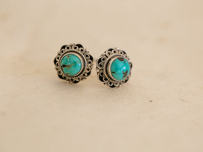 Gemstone and Sterling Silver Top Earrings