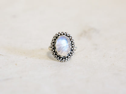 Gemstone and Sterling Silver Ring