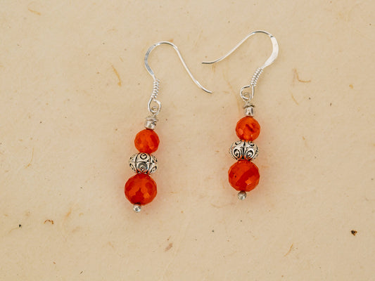 Carnelian Silver earrings