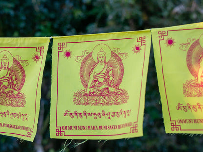 Buddha Shakyamuni Prayer Flag (NEW) - 2 metres long