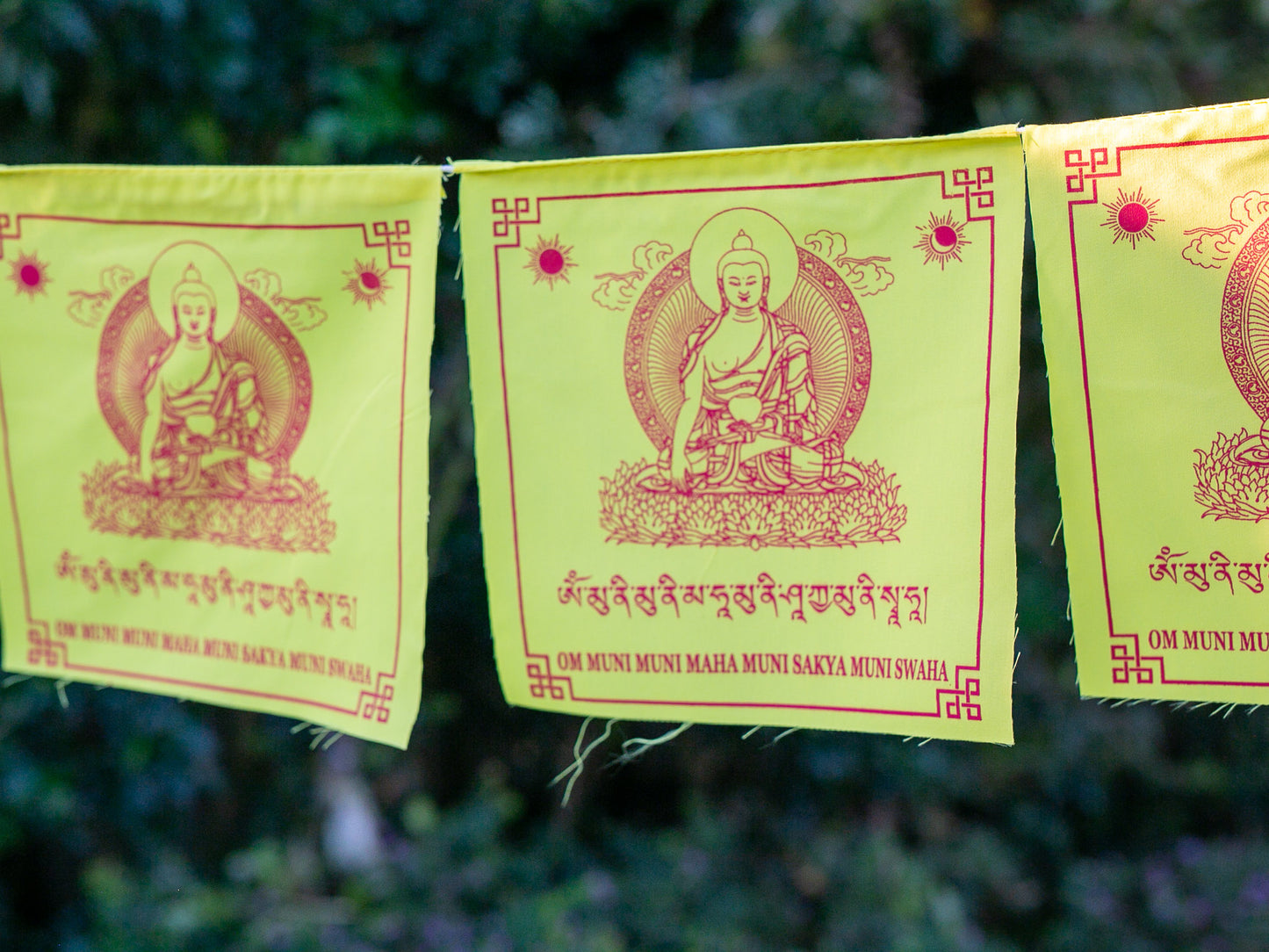 Buddha Shakyamuni Prayer Flag (NEW) - 2 metres long