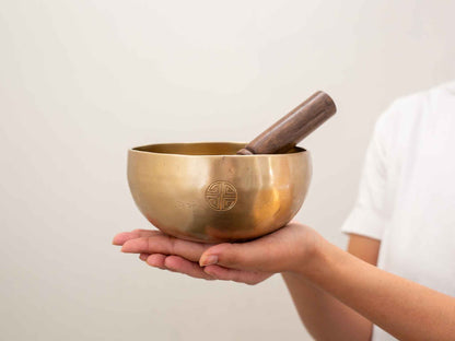 Hand Hammered Moon Singing Bowl - Base Note D#4 316 Hz