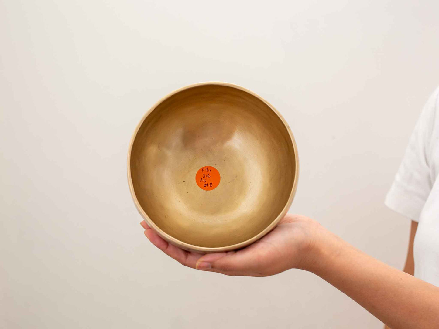 Hand Hammered Moon Singing Bowl - Base Note D#4 316 Hz