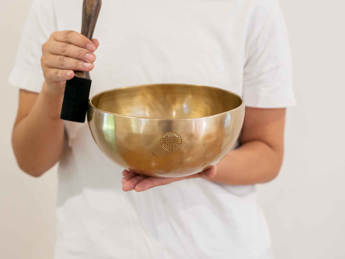 Hand Hammered Moon Singing Bowl - Base Note F#3 (183) Hz