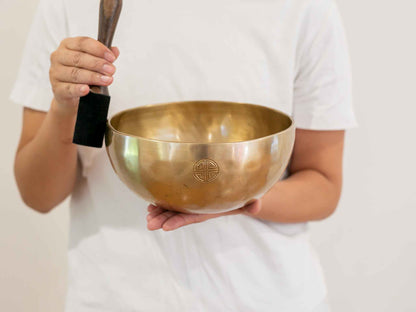 Hand Hammered Moon Singing Bowl - Base Note F#3 (183) Hz