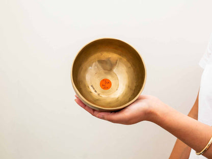 Small Hand Hammered Singing Bowl - Base note F4 (358 Hz)