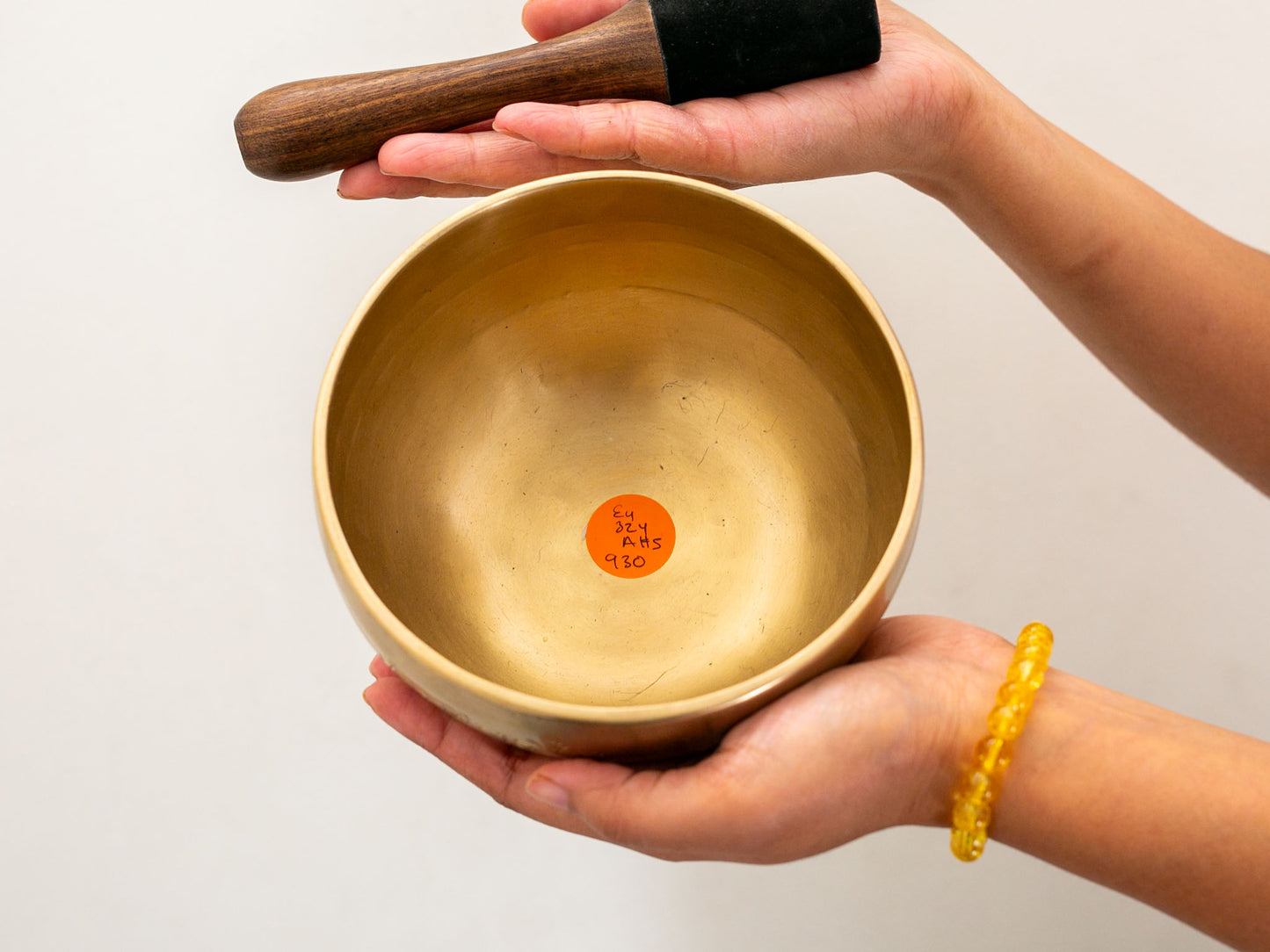 Hand Hammered Moon Singing Bowl - Base Note E4 (324) Hz