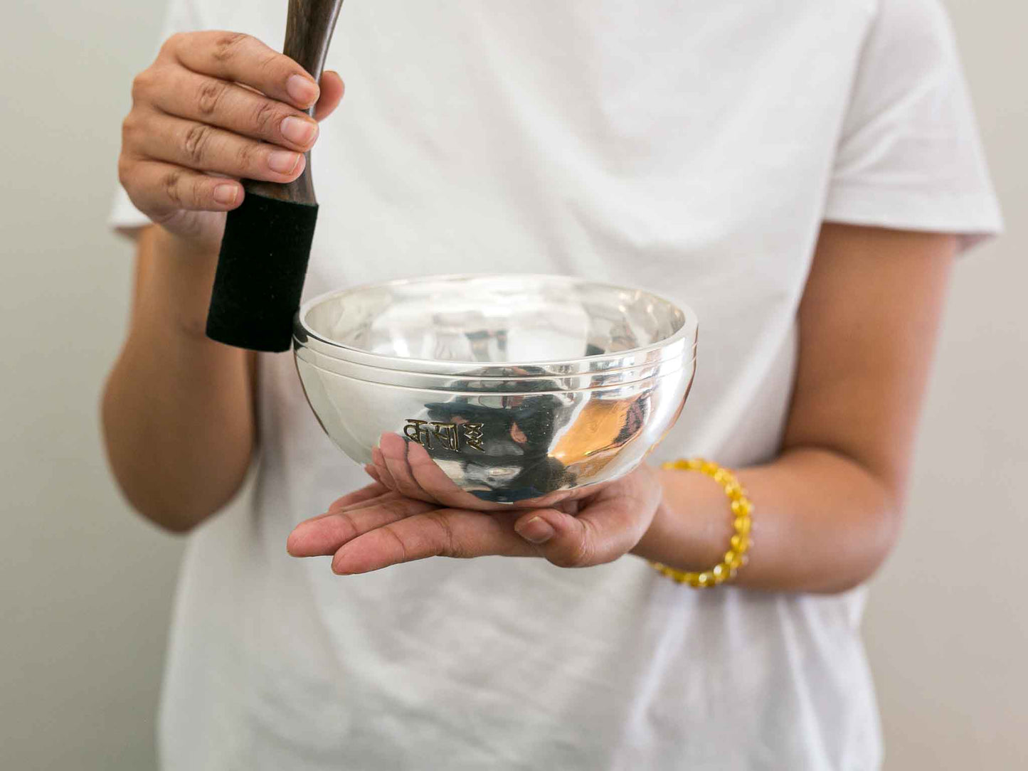 Silver Moon Singing Bowl - Base Note G4 (384 Hz)