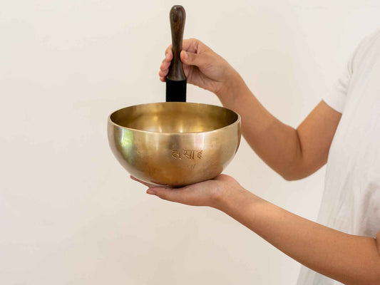 Hand Hammered Moon Singing Bowl - Base Note A3 (224)