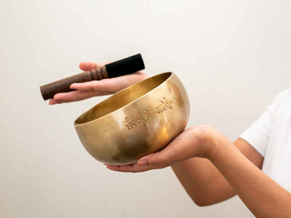 Hand Hammered Moon Singing Bowl - Base Note C#4 (283) Hz