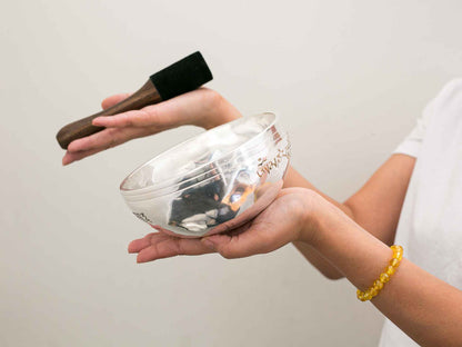 Silver Moon Singing Bowl - Base Note G4 (384 Hz)