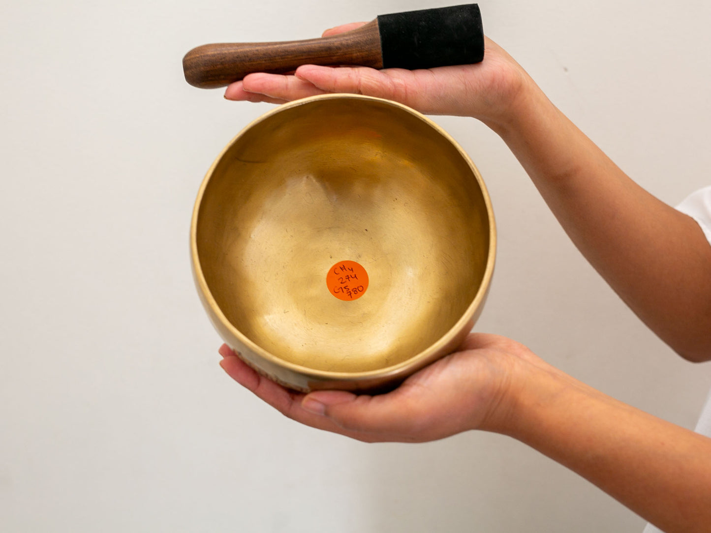 Hand Hammered Moon Singing Bowl - Base Note C#4 (274) Hz