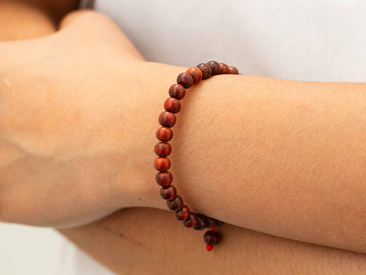 Mini Red Sandalwood Mala Bracelet