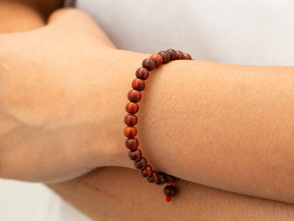 Mini Red Sandalwood Mala Bracelet