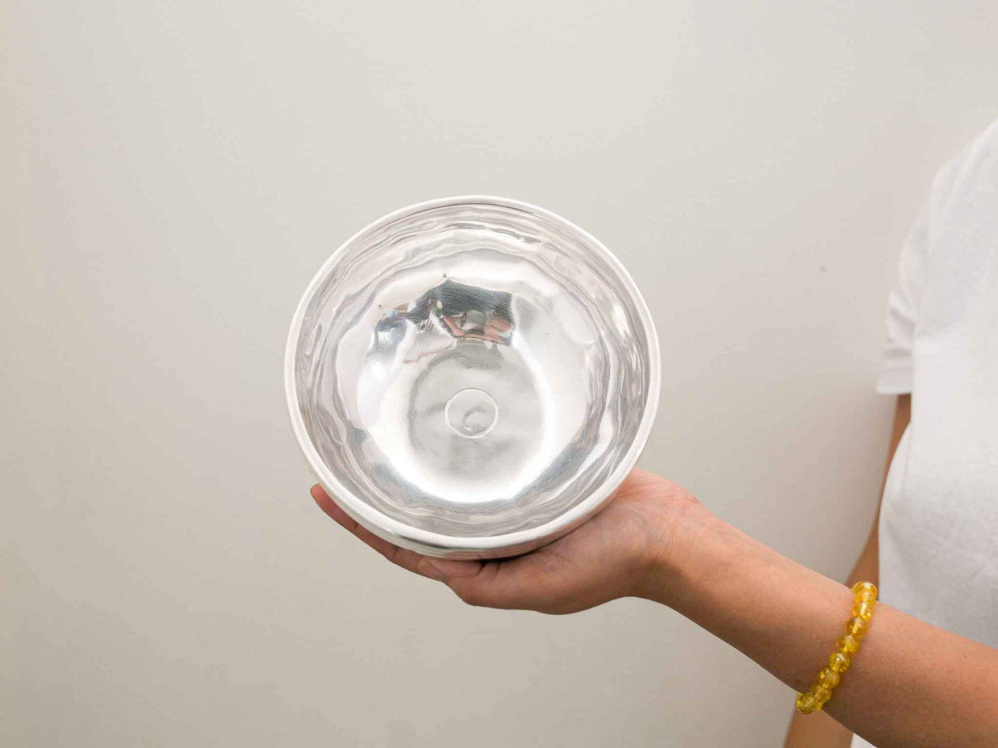 Silver Moon Singing Bowl - Base Note G4 (384 Hz)