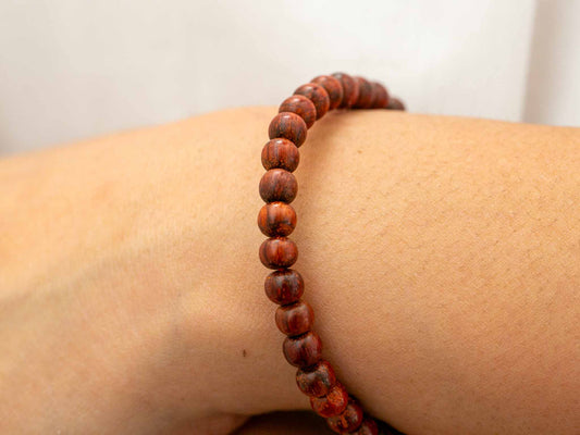 Mini Red Sandalwood Mala Bracelet