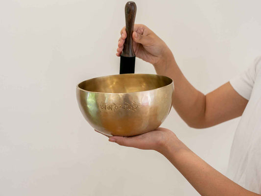 Hand Hammered Moon Singing Bowl - Base Note G#3 213 Hz