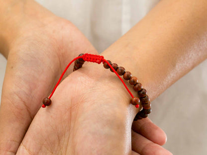 Mini Red Sandalwood Mala Bracelet