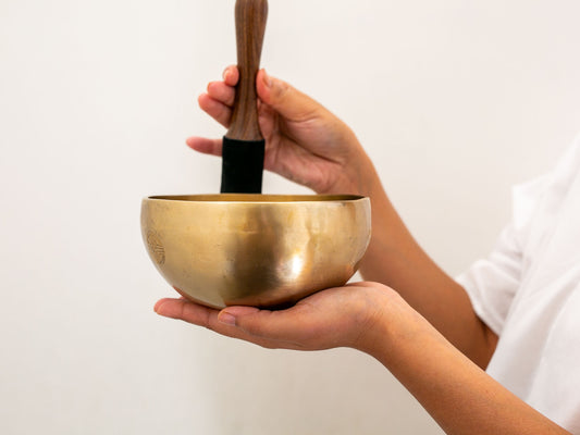 Hand Hammered Moon Singing Bowl - Base Note D#4 (309) Hz