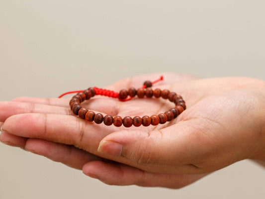 Mini Red Sandalwood Mala Bracelet