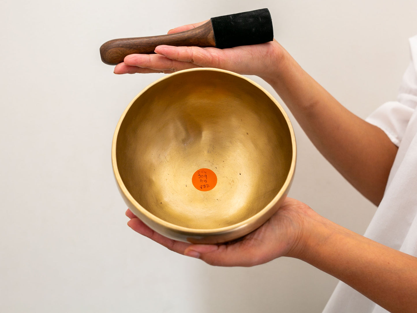 Hand Hammered Moon Singing Bowl - Base Note D#4 (309) Hz