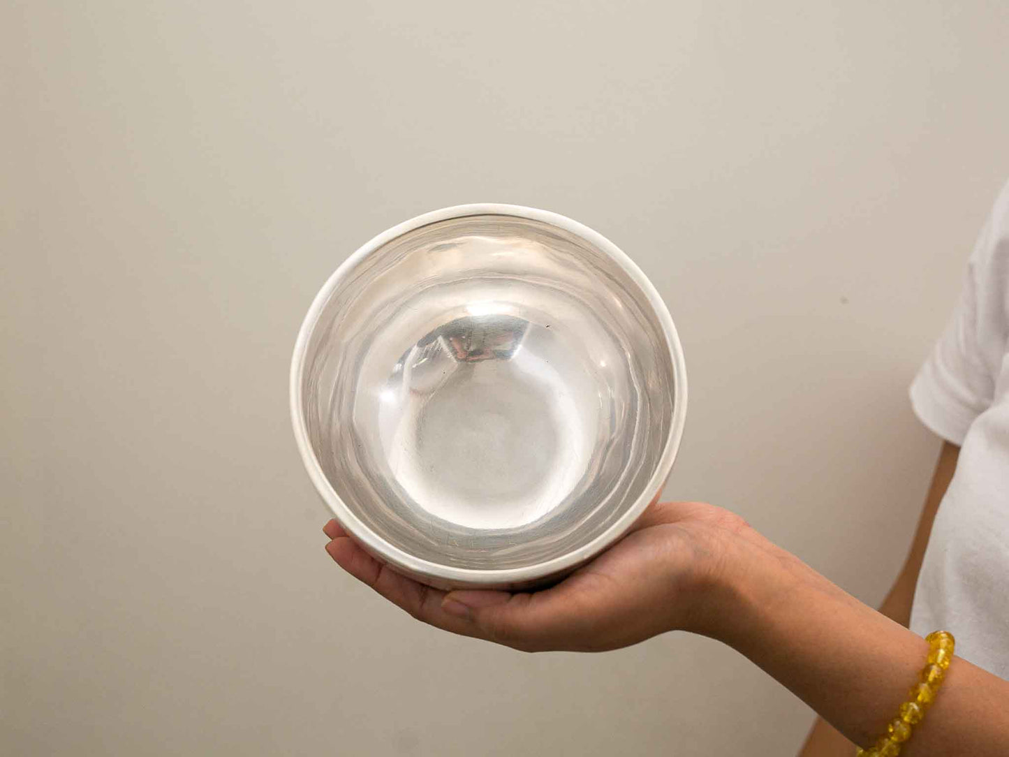 Silver Moon Singing Bowl - Base Note A4 (429 Hz)