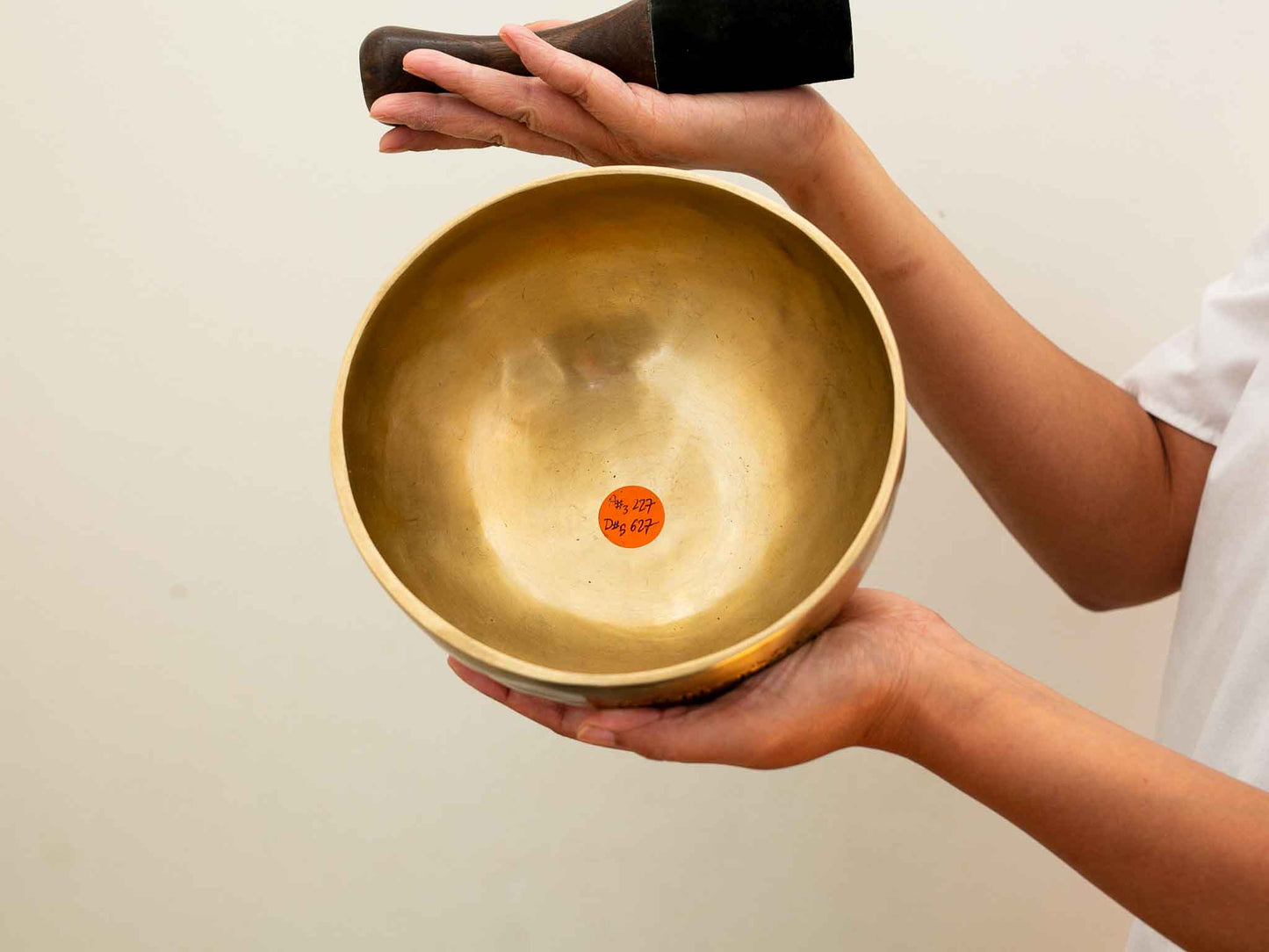 Hand Hammered Moon Singing Bowl - Base Note A#3 (227) Hz