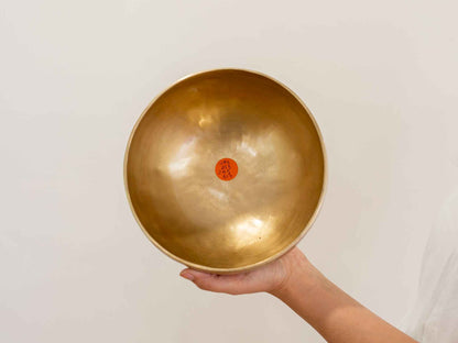 Hand Hammered Moon Singing Bowl - Base Note G#3 213 Hz