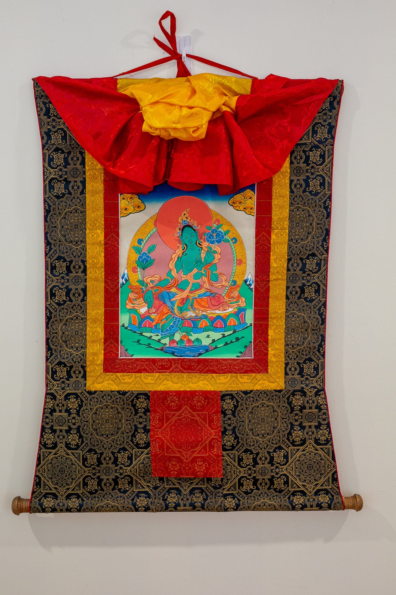 Original Green Tara Thangka Painting