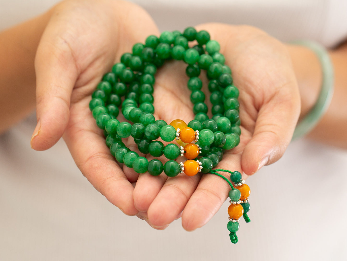 108 bead Green Onyx Mala