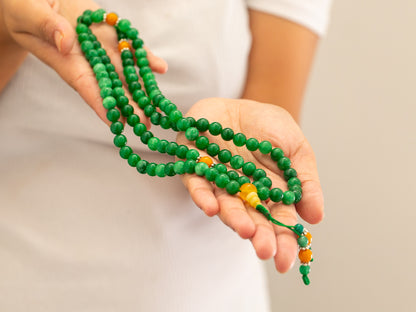 108 bead Green Onyx Mala