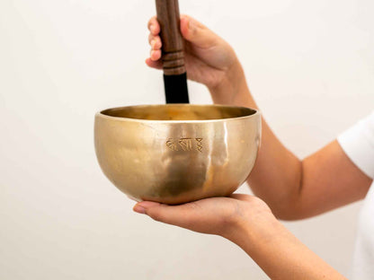Hand Hammered Moon Singing Bowl - Base Note E4 (324) Hz