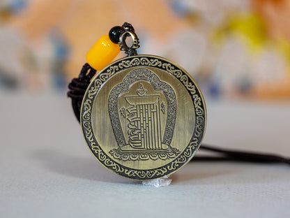 Bold Compassion Mantra Thangka Pendant