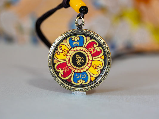 Bold Compassion Mantra Thangka Pendant