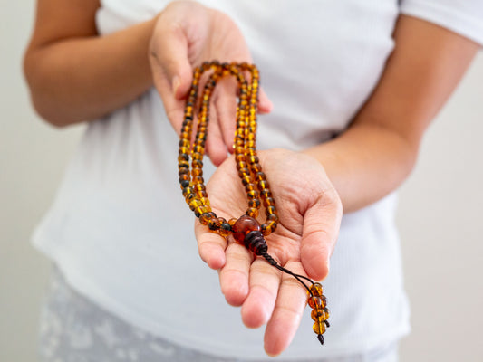 Dark Honey Amber Mala
