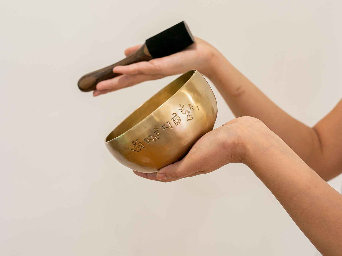 Hand Hammered Moon Singing Bowl - Base Note F4 (345) Hz