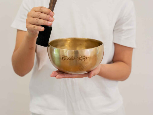 Hand Hammered Moon Singing Bowl - Base Note D#4 (309) Hz