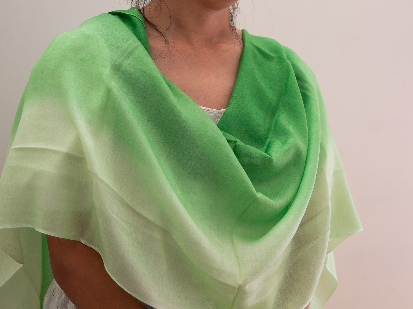 Shaded Cashmere Shawl (All Seasons) - Green