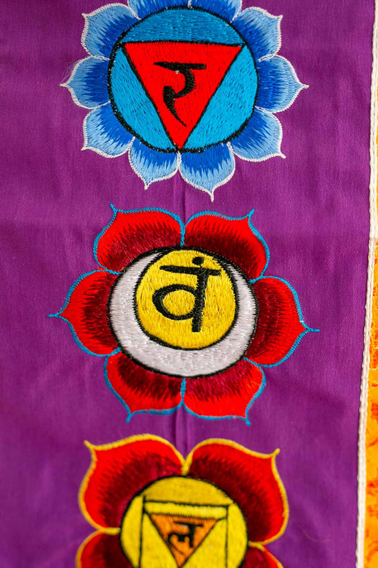 7 Chakras - Embroidered Wall Hanging