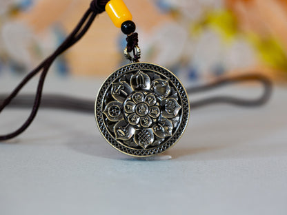 Compassion Mantra Mandala Thangka Pendant #3